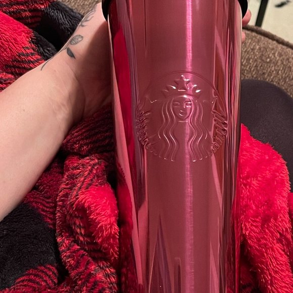 Starbucks Stainless Steel Berry Pink Large 24 oz Tumbler Cold Cup - Picture 7 of 14